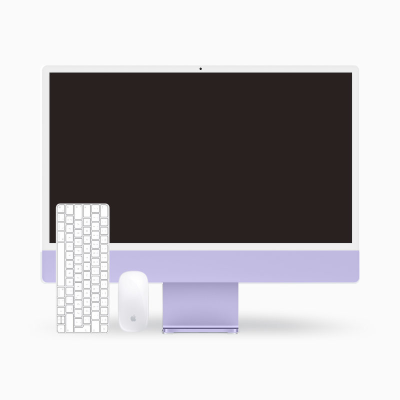 Apple iMac (2023) 24インチ M3 パープル マウス無し Apple iMac 2023 24-inch M3 refurbished used - mac-store24.com