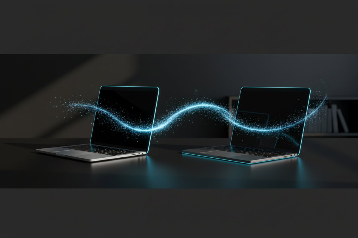 Datenübertragung am Mac