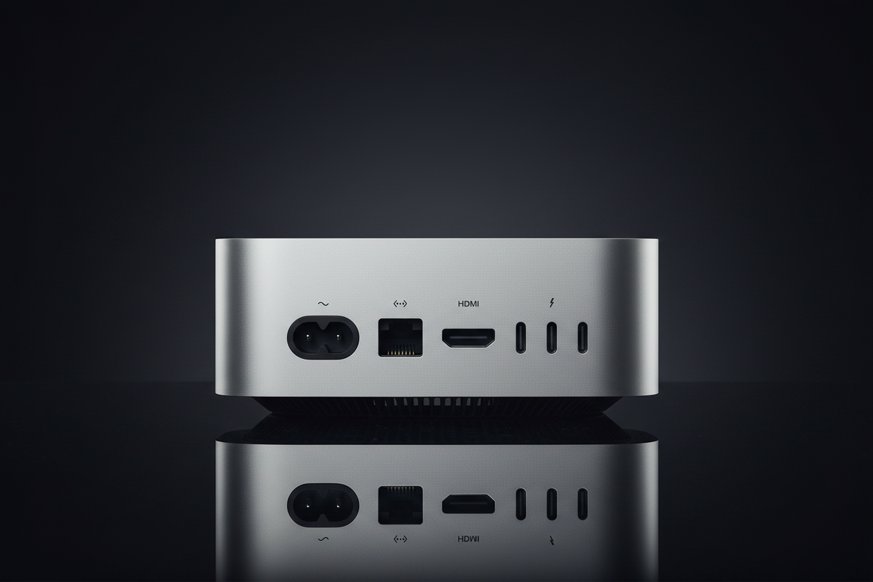 Mac mini Rückseite Cinematic
